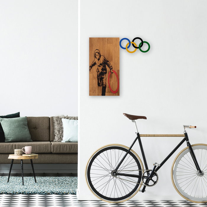 Wallity Banksy - 14 Escultura de pared de madera y metal Wallity Banksy - 14 Escultura de pared de madera y metal